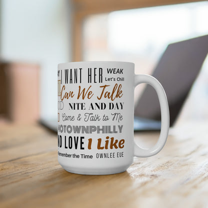 New Jack Swing Songs 80s 90s Throwback Art Typography Music Lover Mug