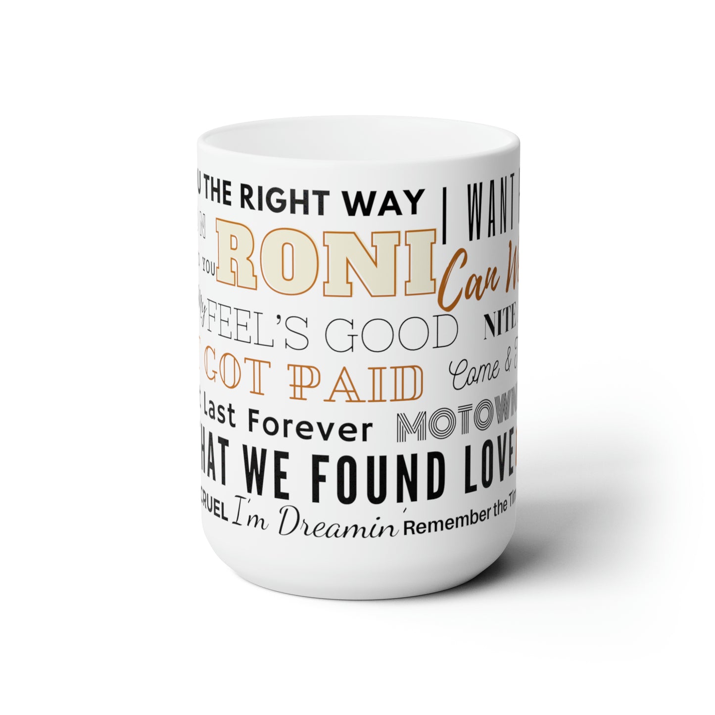 New Jack Swing Songs 80s 90s Throwback Art Typography Music Lover Mug