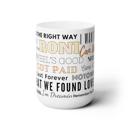 New Jack Swing Songs 80s 90s Throwback Art Typography Music Lover Mug