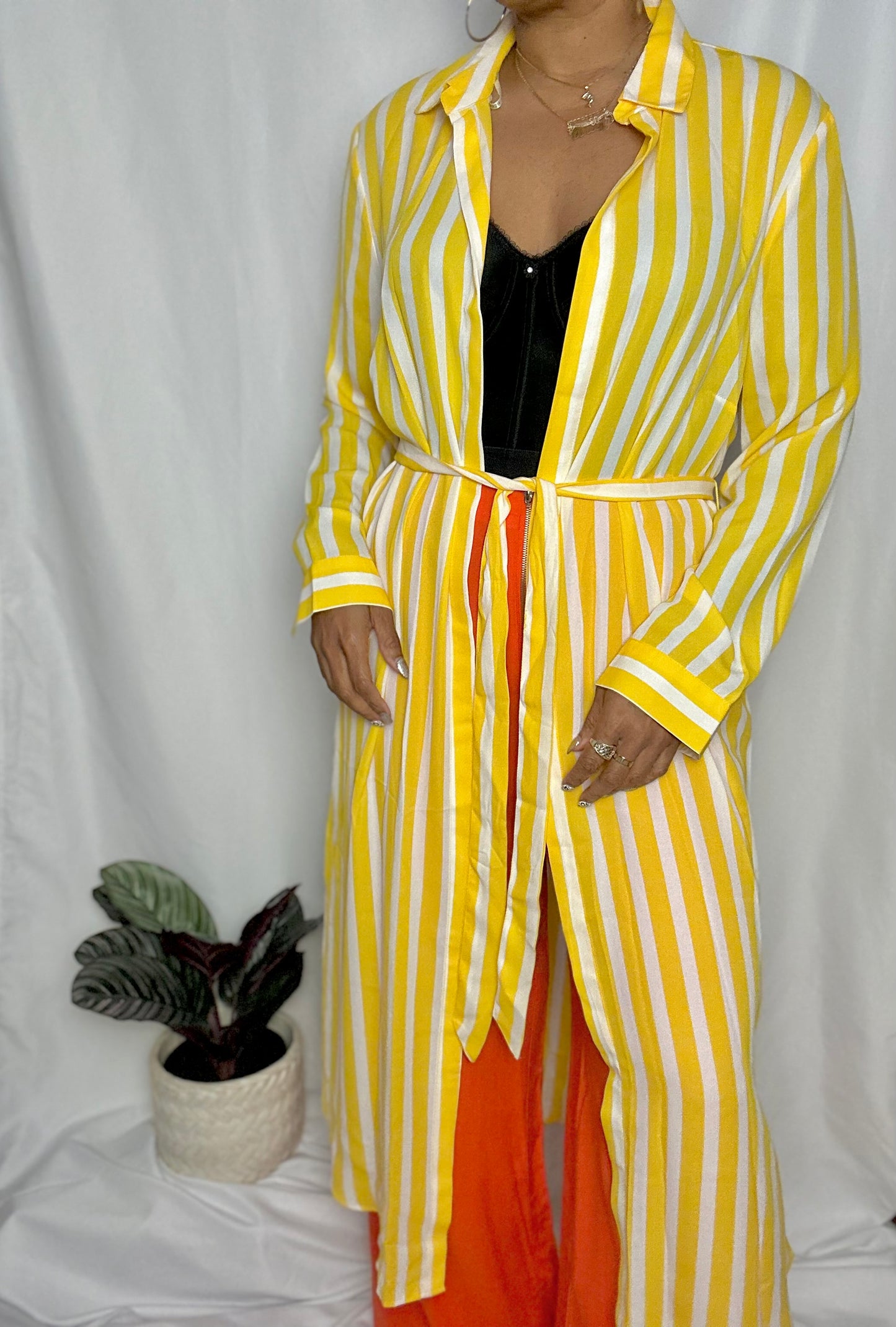 Striped Maxi Cardigan/Duster Size S-XL