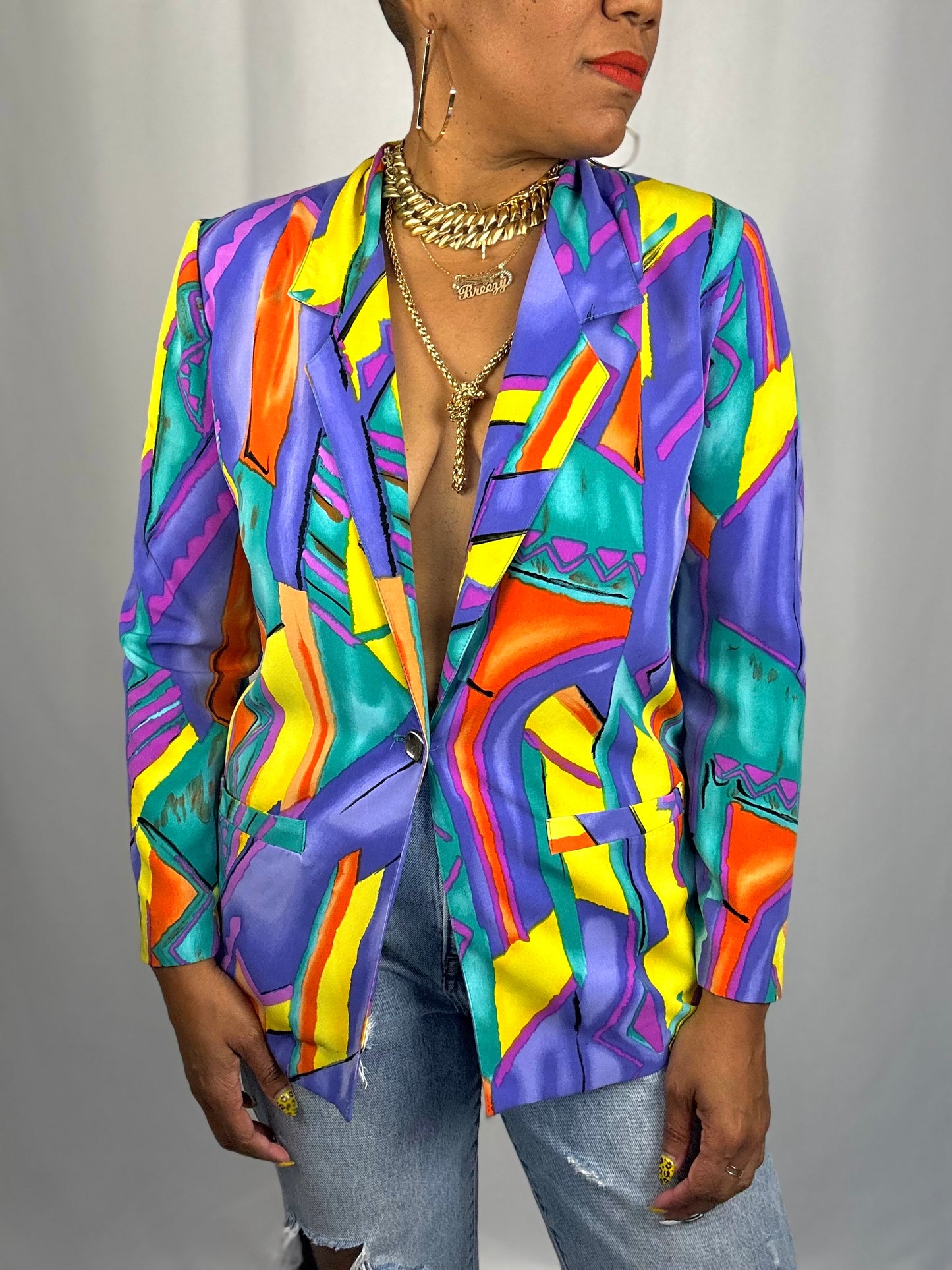 Vintage Abstract Blazer