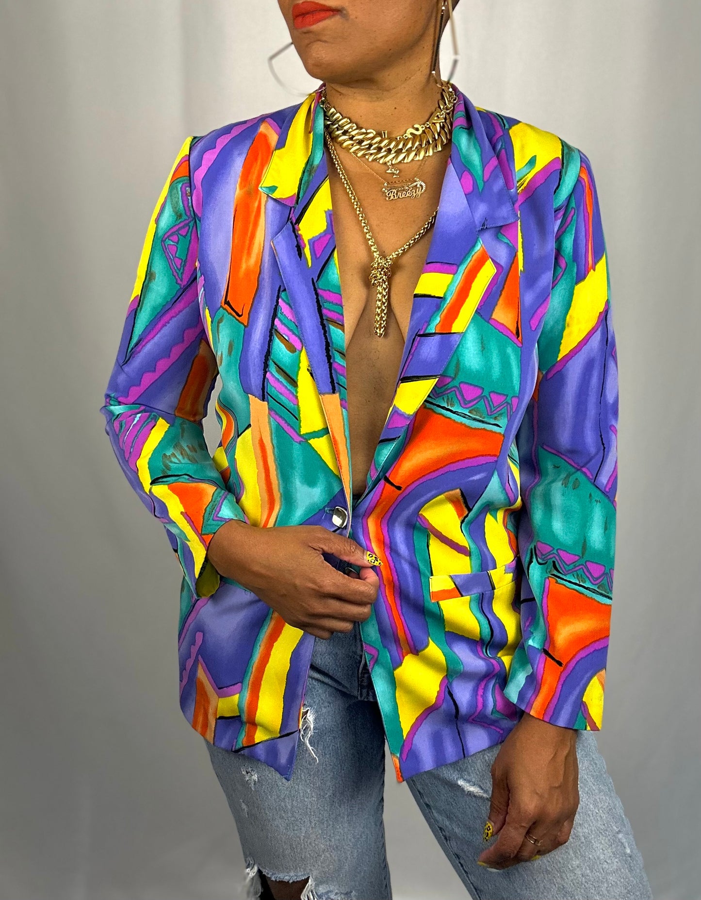 Vintage Abstract Blazer