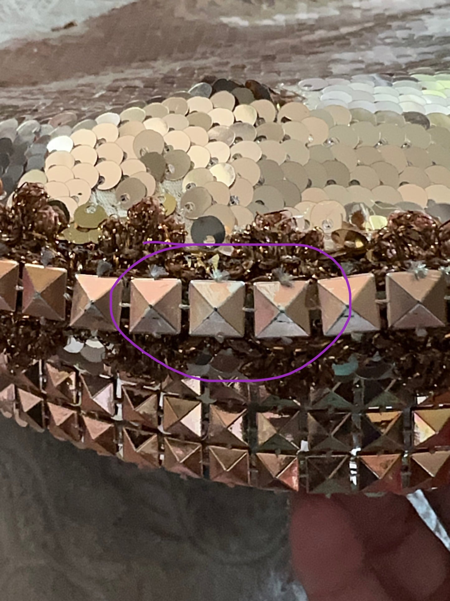 Sequin and Rhinestone Bling Captain Hat