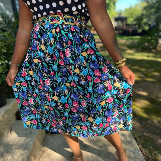 Vintage floral skirt size 16 +