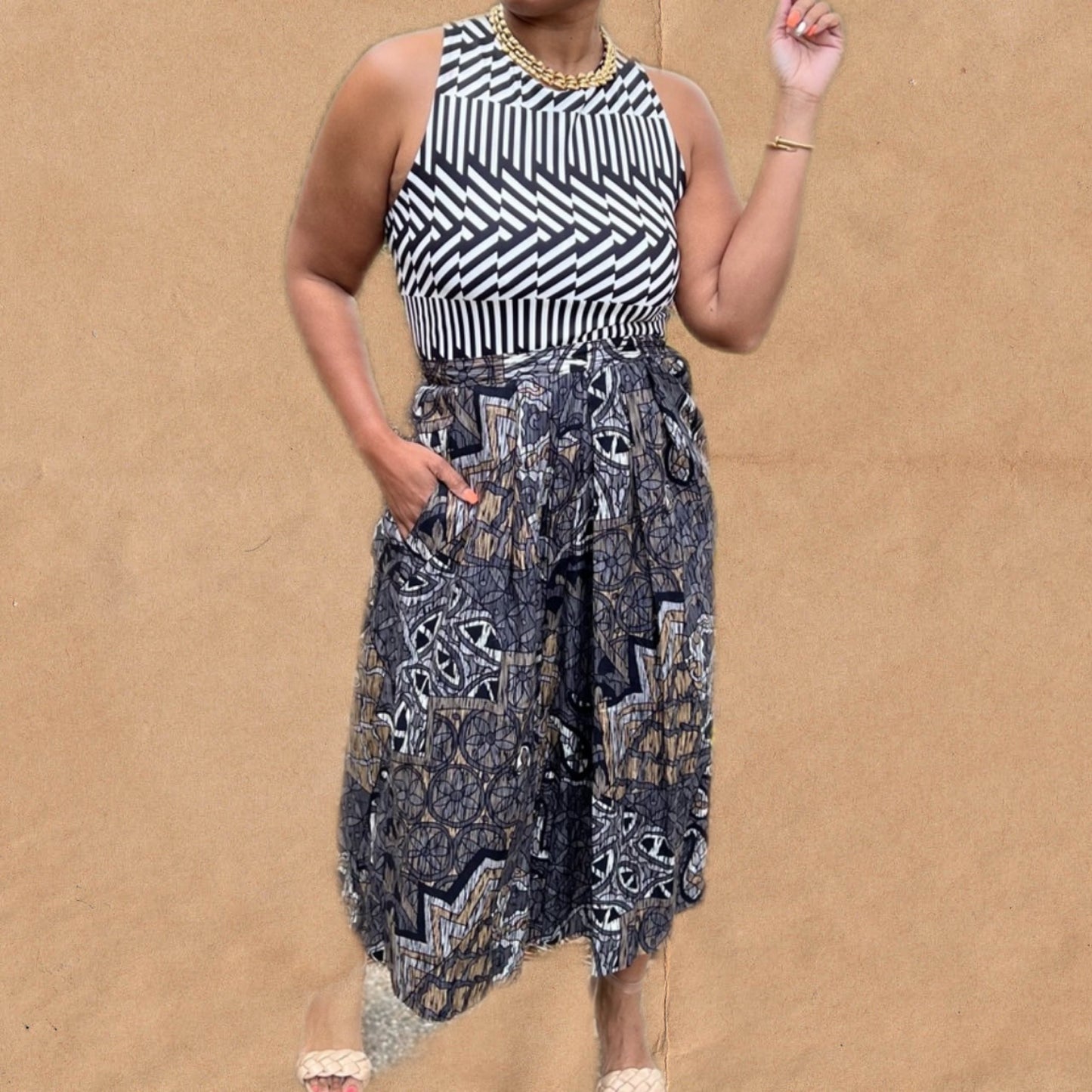 vintage RAFAELLA midi skirt size 10-12