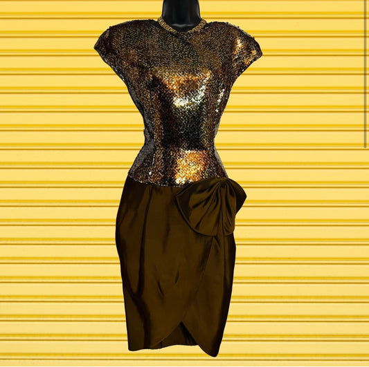vintage MORTON MYLES for the WARRENS cocktail dress size 8