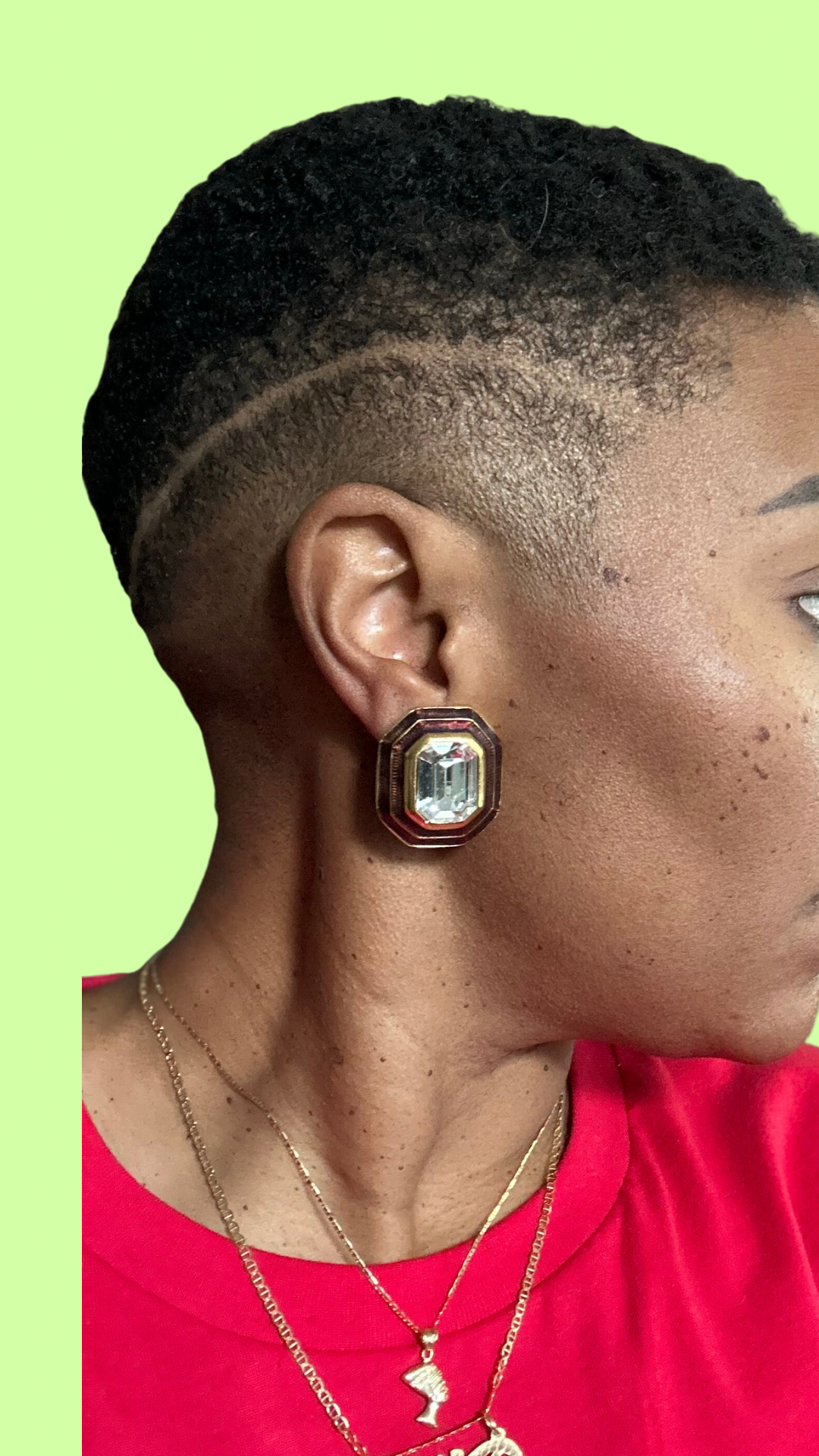Vintage Enamel and Rhinestone Earrings