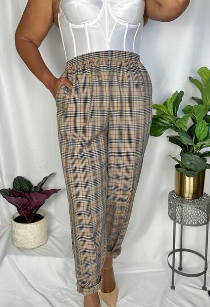 Vintage Plaid Trousers size 14 -16