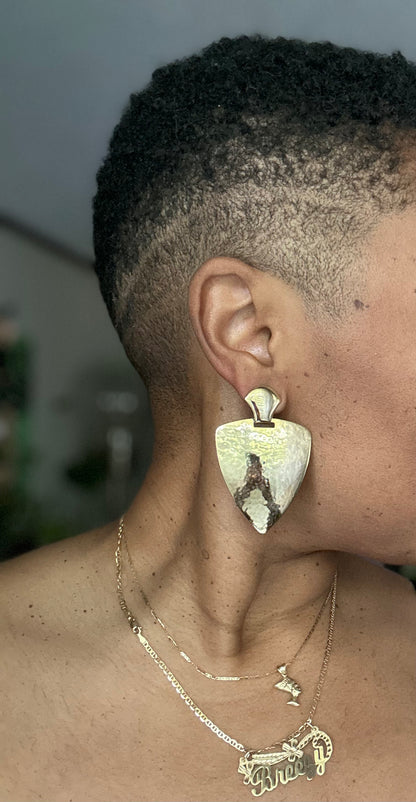 Vintage Shield Earrings