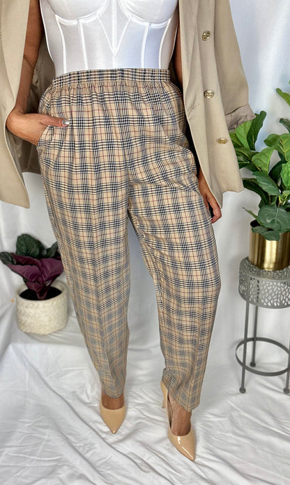 Vintage Plaid Trousers size 14 -16