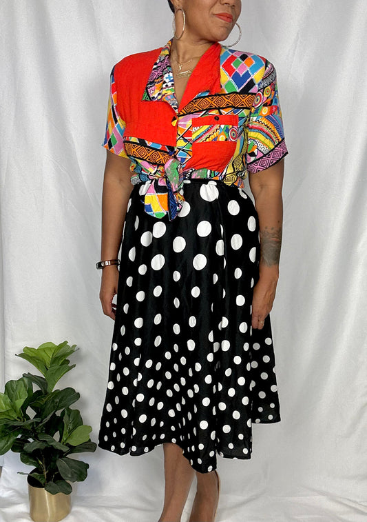 Polka Dot A-Line Skirt Size XL - XXL