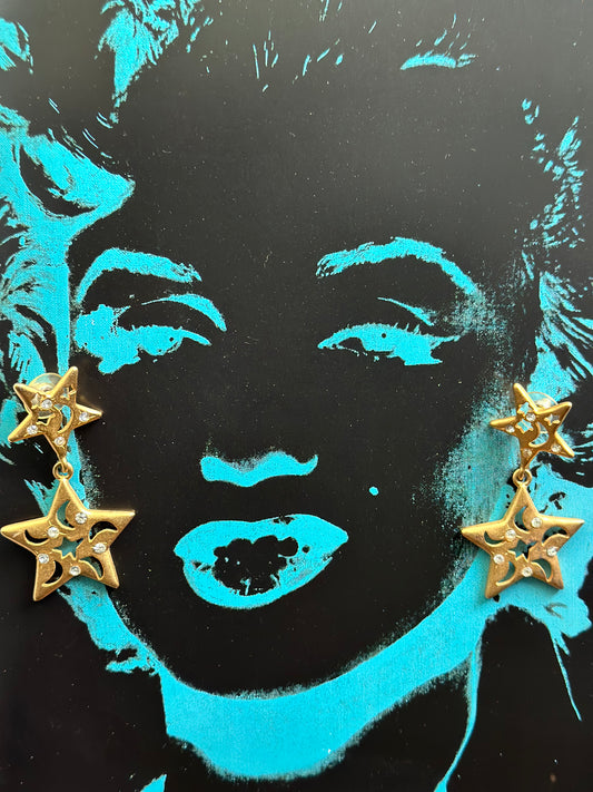 Vintage Star Dangle Earrings